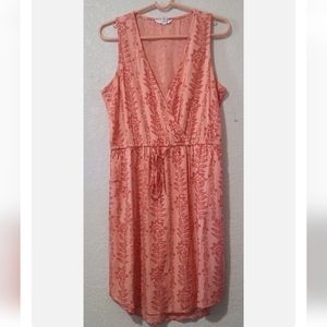 Women's Short Sleeve Woven Shirt Dress with Tie Front NWT Size S